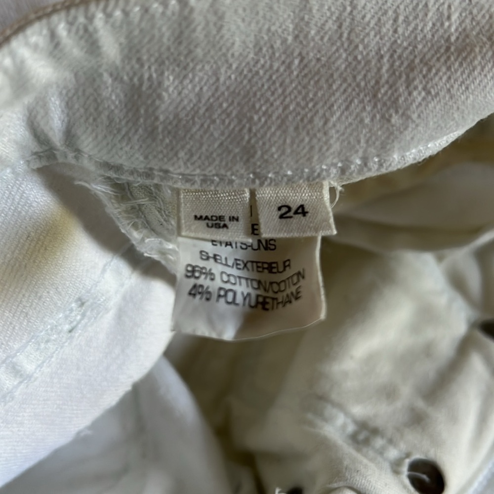 Helmut Lang Straight Boot Cut Mid Rise Jean White 24 - Picture 5 of 14